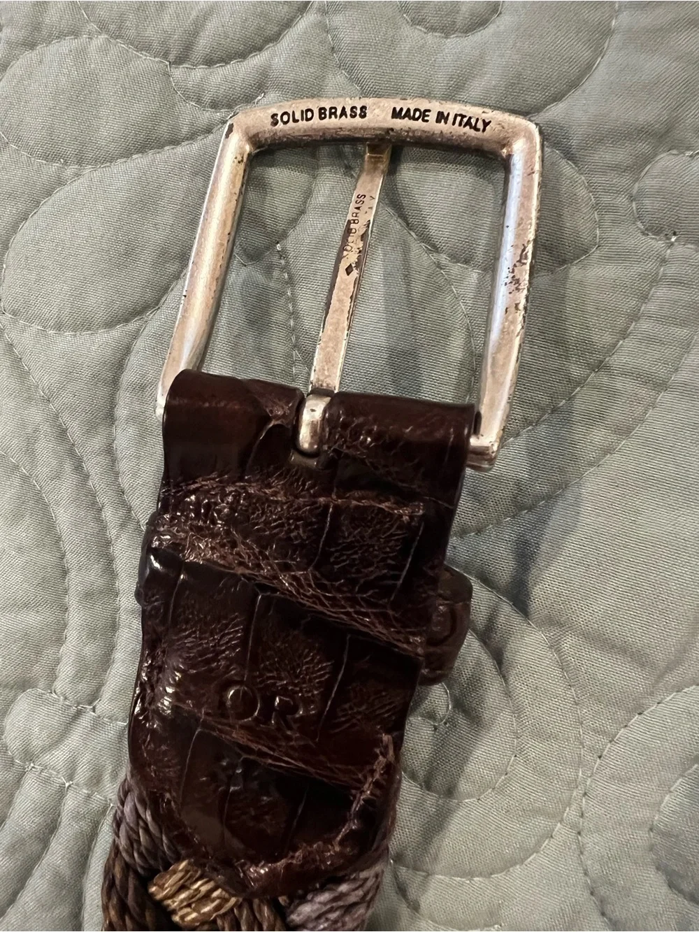 NWOT Onward Reserve Braided Brown Men's Belt 36- Woven Leather Accents